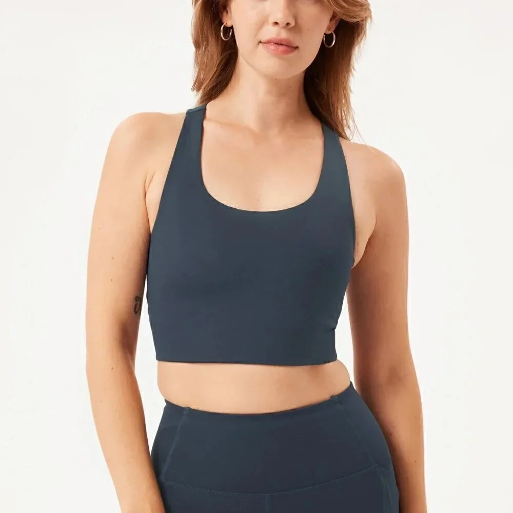 Girlfriend Collective Paloma Racerback Bra - XS Midnight